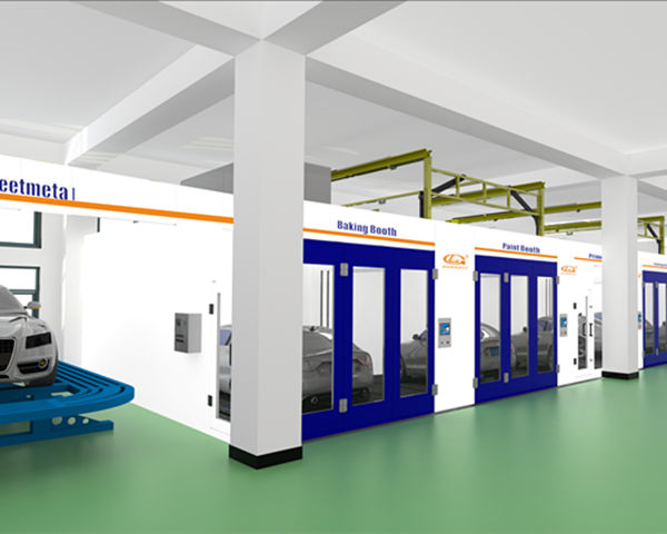 Auto body spray booths