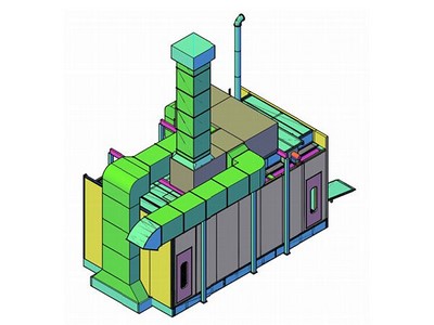 Generator on top spray booth