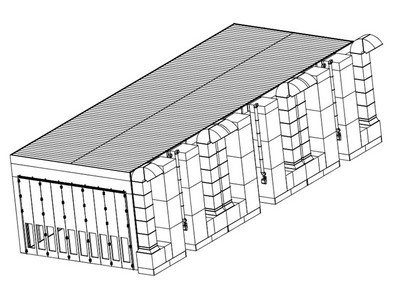 29m industrial paint booth