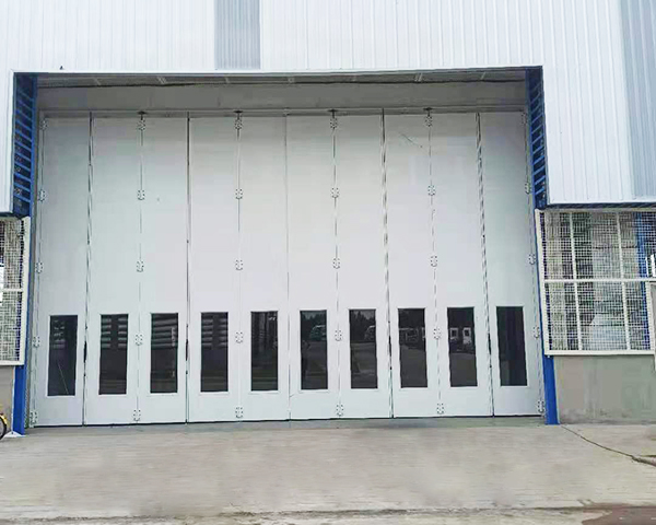 Large industrial paint booth